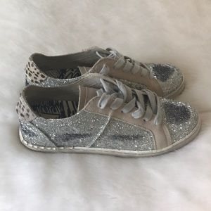 Dolce Vita Silver Sparkle Sneakers